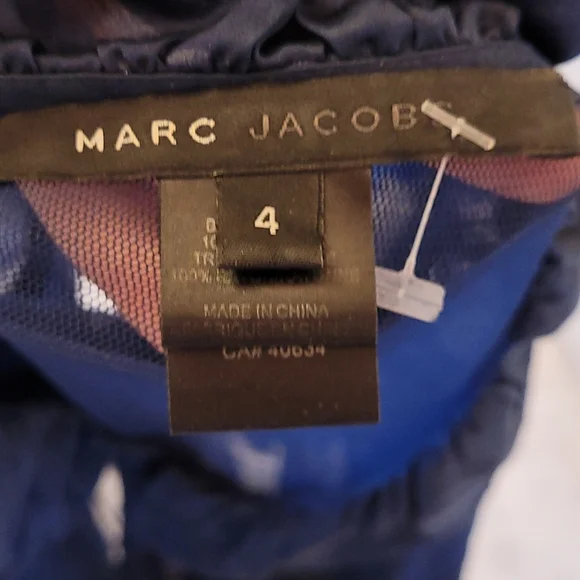 MARC JACOBS navy silk blouse - Picture 5 of 7